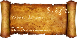 Volent Ágnes névjegykártya